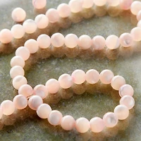 12 Pack: Light Pink Mother of Pearl Round Beads, 4mm by Bead Landing™