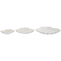 White Shell Metal Bowl Set