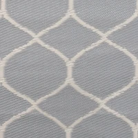 Gray & Beige Honeycomb Pattern Rectangular Outdoor Area Rug, 4ft. x 6ft.
