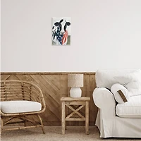 Stupell Industries Farm Cow American Flag Animal Wall Plaque Art