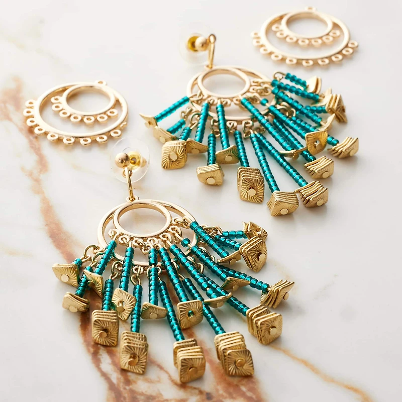 12 Packs: 4 ct. (48 total) Double Hoop Connectors by Bead Landing™