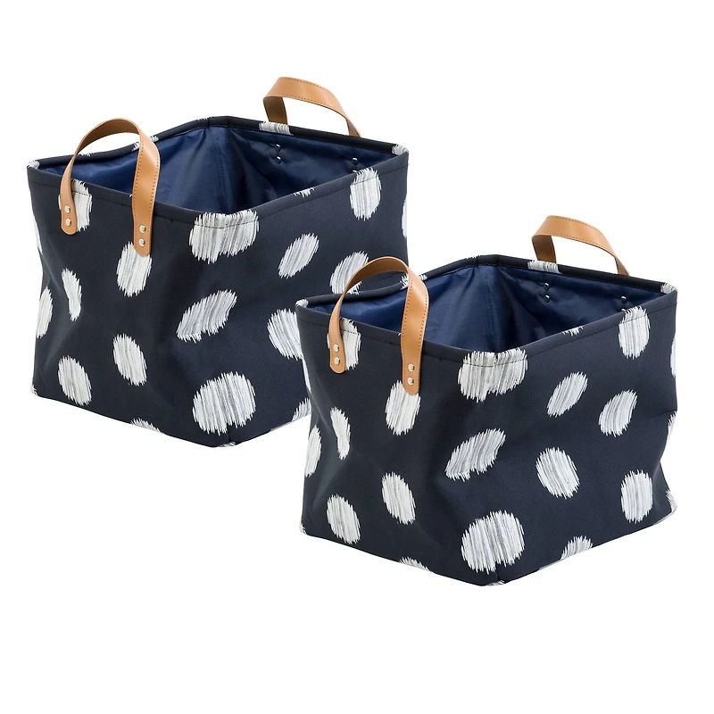 Honey Can Do Coastal Collection Canvas Scribble Tote Set
