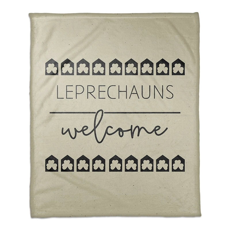 Leprechauns Welcome 50" x 60" Coral Fleece Blanket