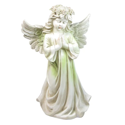 27" Angel Kneeling In Prayer Outdoor Patio Garden Statue