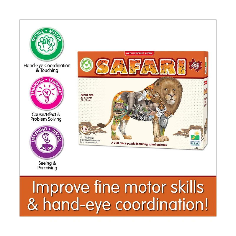 Wildlife World Puzzle - Safari: 200 Pcs
