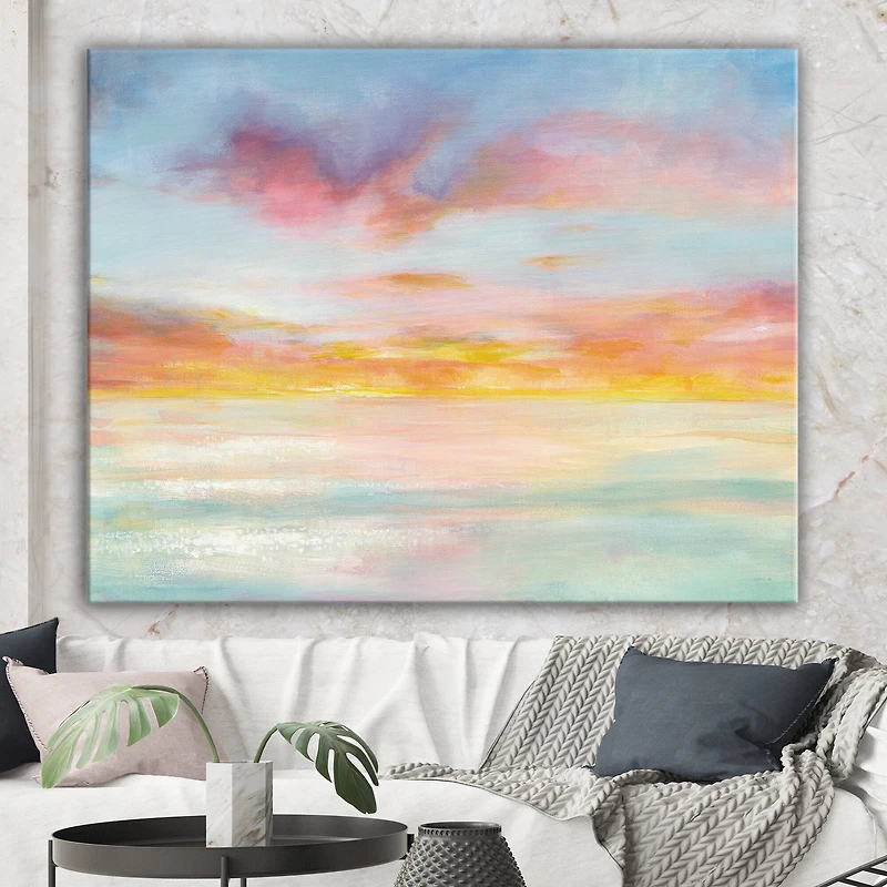 Designart - Pastel Pink And Blue Clouds