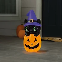24" LED Lighted Cat & Pumpkin Blow Mold by Ashland®