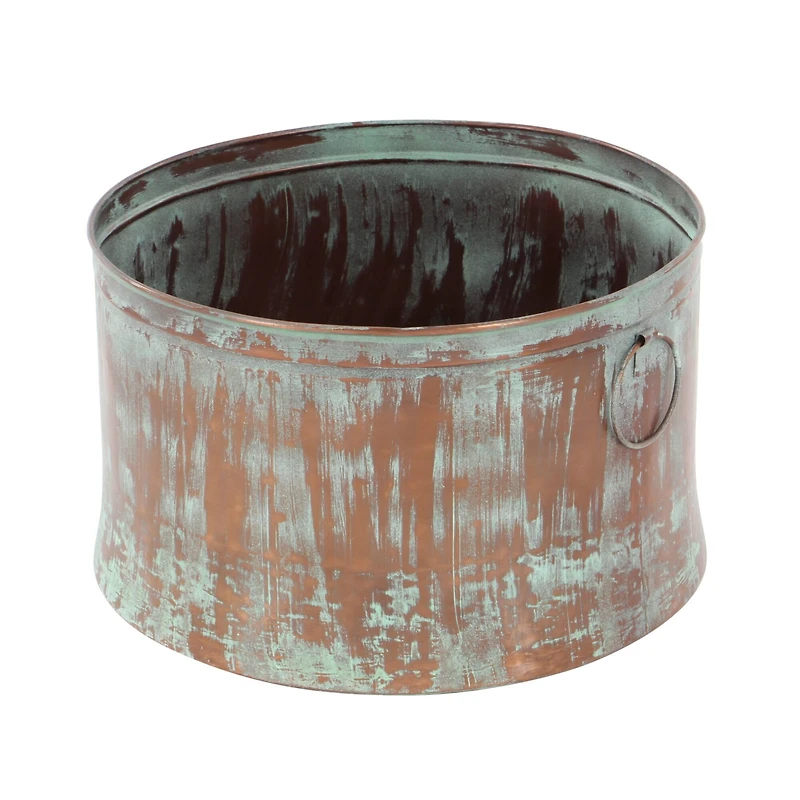 Copper Metal Rustic Planter Set