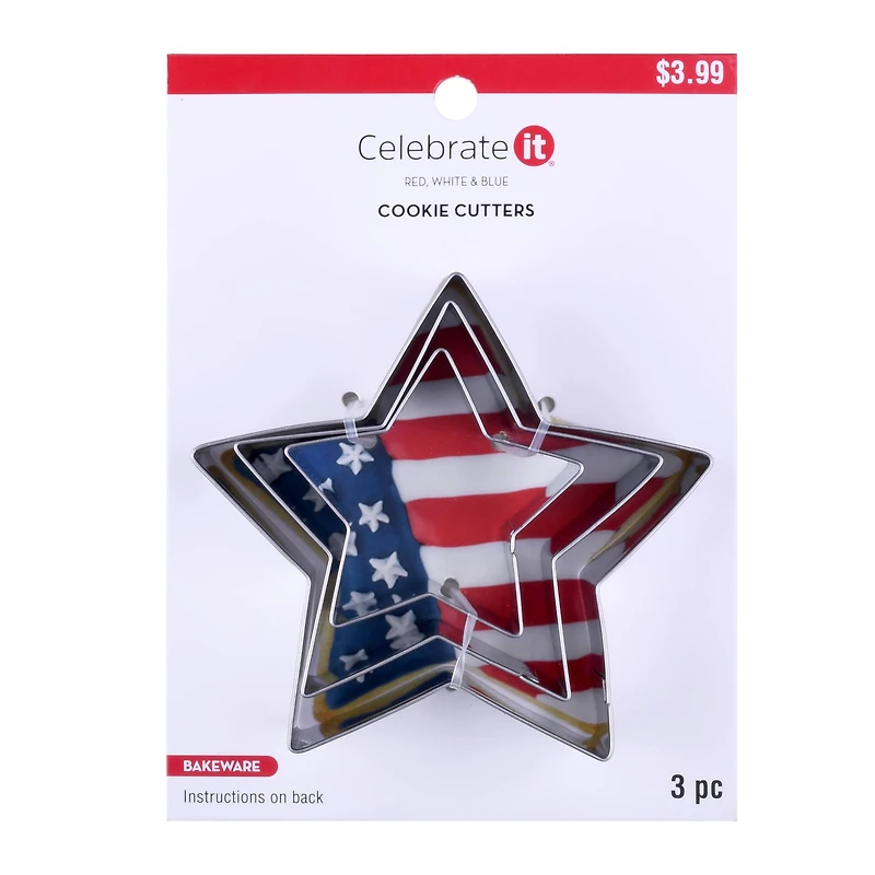Red, White & Blue Star Cookie Cutters Set by Celebrate It®