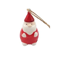 Wizardi 11.75" Christmas Village Ceramic Santa Claus Ornament