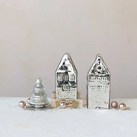 Hello Honey® 5.5" Silver Round Embossed Mercury Glass Tree