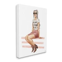 Stupell Industries Be You Inspirational Female Fashionista Canvas Wall Art