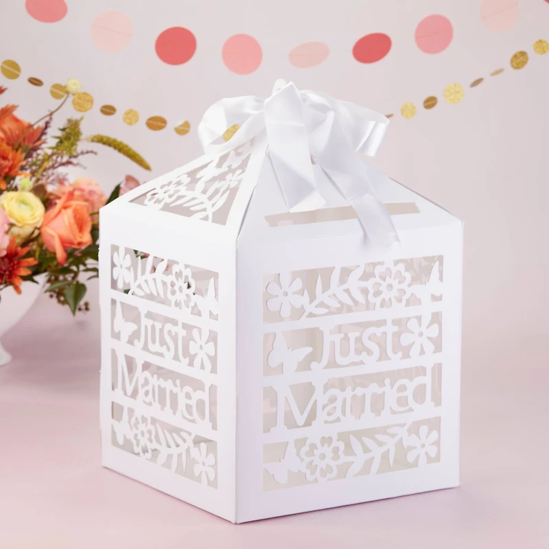 Kate Aspen® Just Married Birdcage Card Box