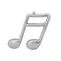 Silver Shiny Musical Sixteenth Note Ornament