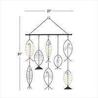 Black Metal Coastal Wall Decor, 31" x 21" x 1"