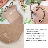 Kate Aspen® Kraft Onesie Shape Baby Shower Prediction Advice Card Keepsake Book Set