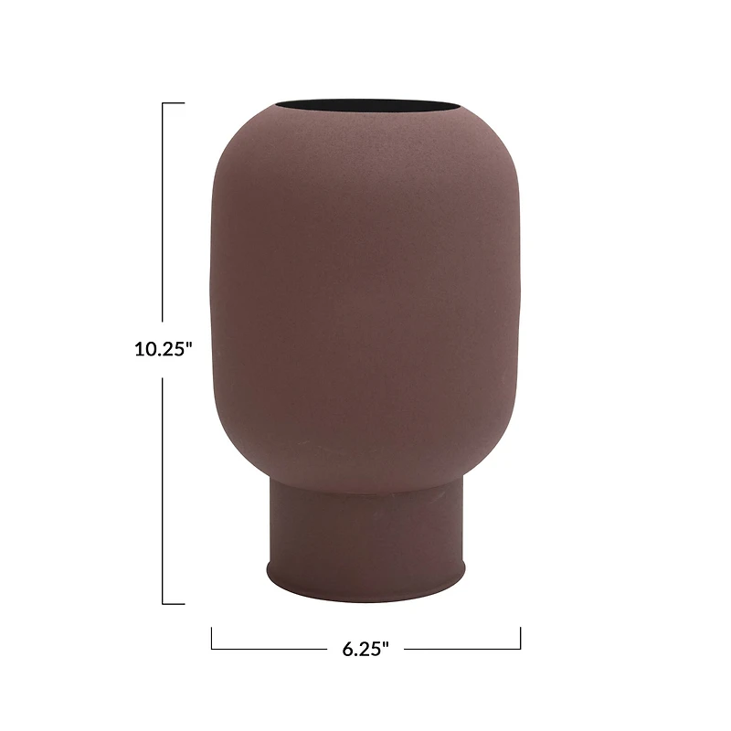 Hello Honey® 11.25" Plum Textured Decorative Flower Vase