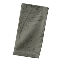 Large Leaf Pattern Cotton Twill Napkin