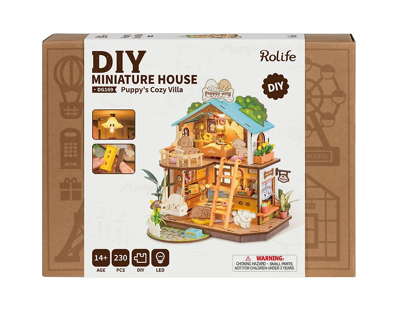 Rolife® Puppy's Cozy Villa DIY Miniature House Kit