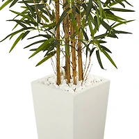 5.5ft. Bamboo Tree in White Tower Planter
