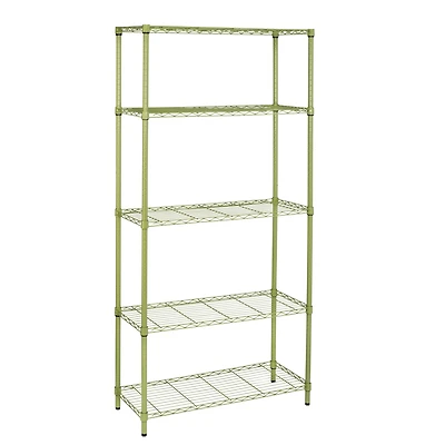Honey Can Do Olive Adjustable 5-Tier Shelves