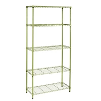 Honey Can Do Olive Adjustable 5-Tier Shelves