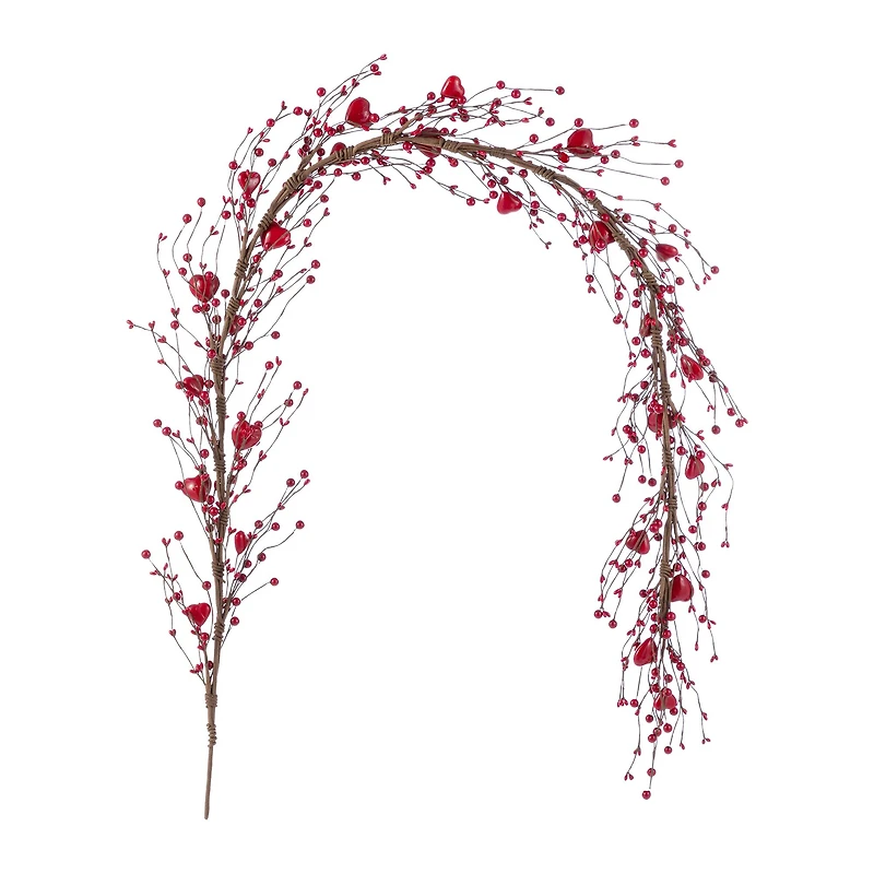 Glitzhome® 6ft Valentine's Red Berry Garland