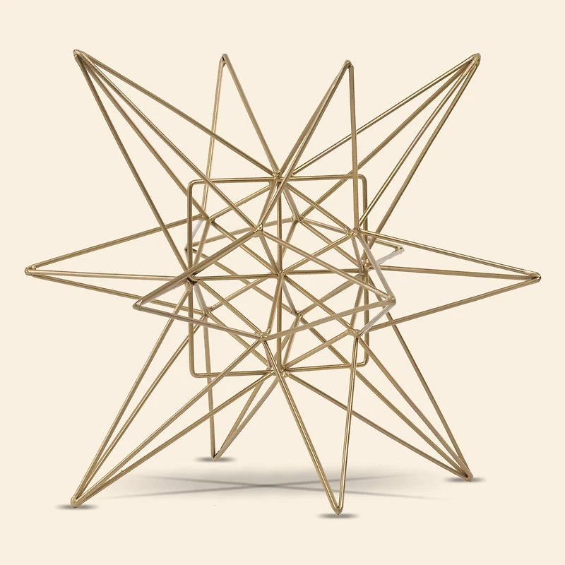 8.5" Gold Metal Star Figurine