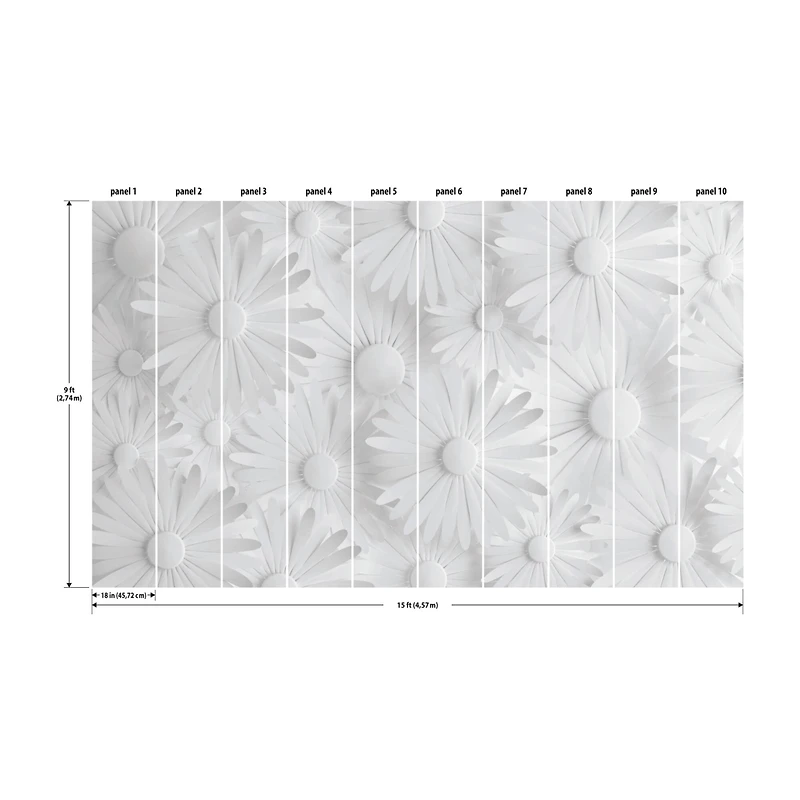 RoomMates Mr. Kate Modern Daisy Peel & Stick Wallpaper Mural