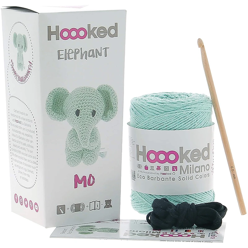 Hoooked DIY Mo the Elephant Eco Barbante Crochet Kit