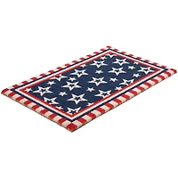 Blue & Red Patriotic Stars & Stripes Border Doormat