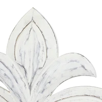24" White French Themed Wood Wall Décor
