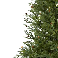 7.5ft. Pre-Lit Classic Pine & Pinecone Artificial Christmas Tree, Clear Lights