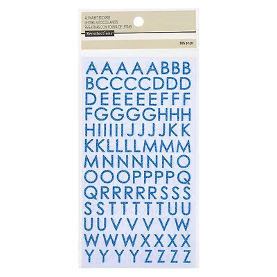 12 Pack: Glitter Block Alphabet Stickers by Recollections