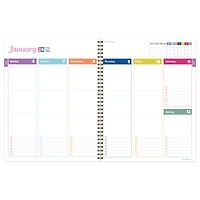 TF Publishing 2025 Large Cobalt Dots Weekly Monthly Spiral Planner