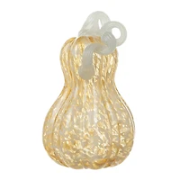 Glitzhome® 8.5" Fall Amber Dots Glass Gourd