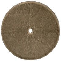 Faux Fur Christmas Tree Skirt - 48" - Brown