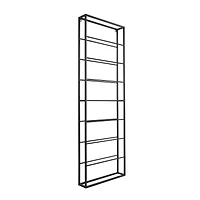 Black Metal Minimalistic 8 Bottle Wall Wine Rack with Open Style Frame