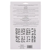 Alphabet Brush Letters Stencils, 7" x 10" by Craft Smart®