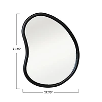 Hello Honey® 27" Black Oblong Mango Wood Framed Wall Mirror