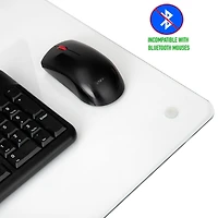 Mind Reader 24" Clear Glass Desk Pad