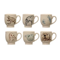 Hello Honey® Animal Print Stoneware Mug Set