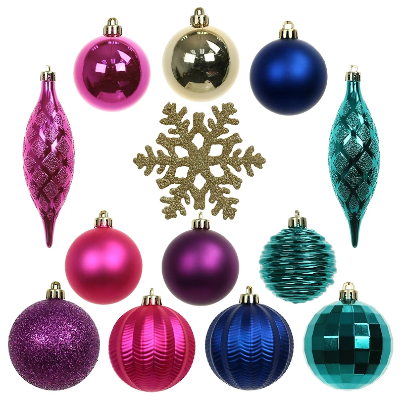 34 Pack Jewel Shatterproof Ornament Set by Ashland®