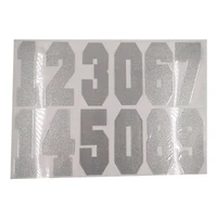 8" Silver Iron-On Glitter Numbers by Make Market®