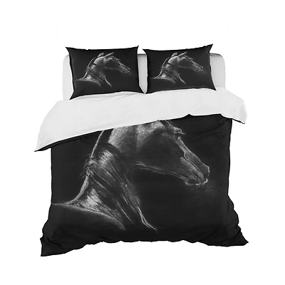 Designart 'Horse in Black Background' Southwestern Bedding Set