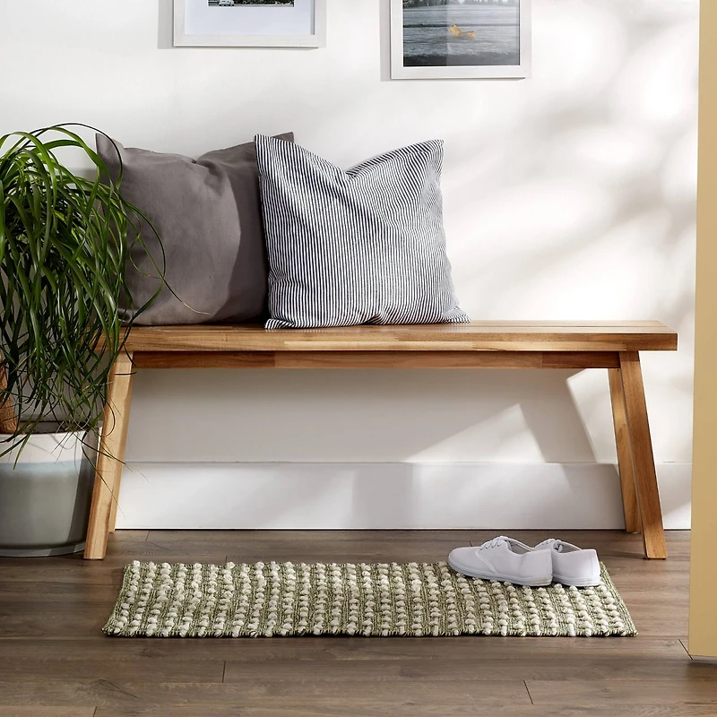 DII® Antique Green Recycled Cotton Loop Rug, 2ft. x 3ft.