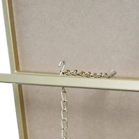 Gold Steel Freestanding Full Length Floor Mirror with Easel, 16" x 63"