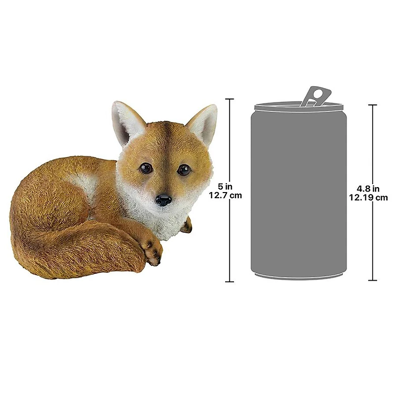 Design Toscano 7" Diablo the Baby Red Fox Outdoor Statue