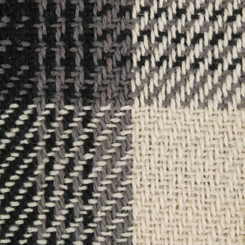 DII® Black & Cream Farmhouse Woven Throw