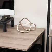 Mind Reader Geometric Infinity Sculpture, Metal, Silver